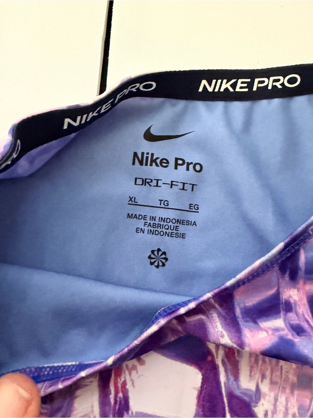 Nike Pro Purple and Pink Dry-Fit Racerback Sports Bra - Picture 3 of 7